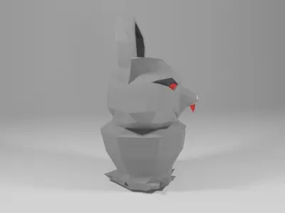 Halloween Bat Statue Free low-poly 3D model