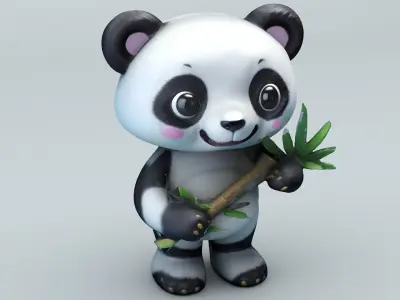 Kawaii Club Cute Panda 3D model
