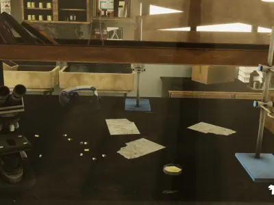 Abandoned Chemistry Classroom Low-poly 3D model