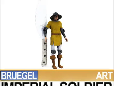 Imperial Soldier Props Bruegel Poser Daz 3D model