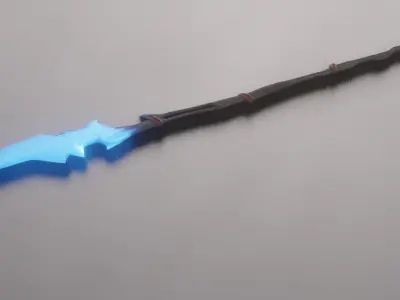 Crystal Glaive Free low-poly 3D model