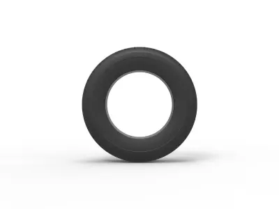 Semi truck tire 10 Scale 1 to 25 3D print model