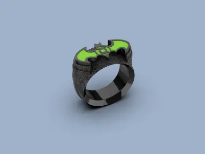 Green Lantern Batman Ring 3D print model