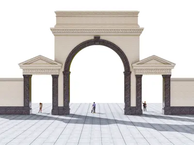 Entrance arch Low-poly 3D model