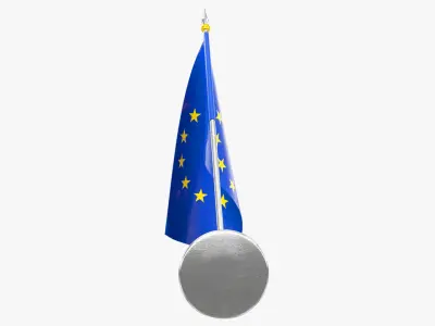 Flag of Europe V10 3D model