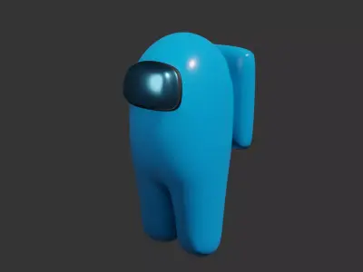 Among Us Game Character Free low-poly 3D model
