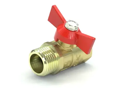 Ball valve 3D model 3D model