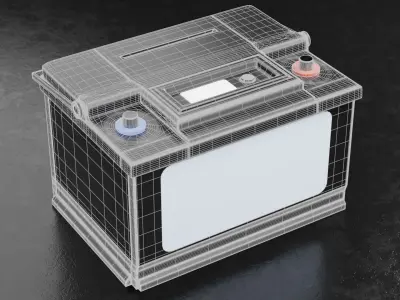 Car Battery Type D 3D model