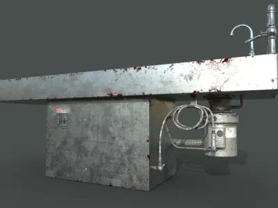 Autopsy Table Free low-poly 3D model