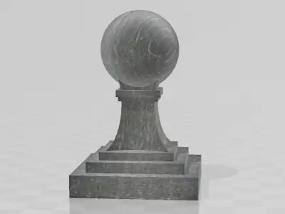 Baluster ball finial 3D print model