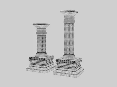 Decorative Column 3D Model Free 3D model