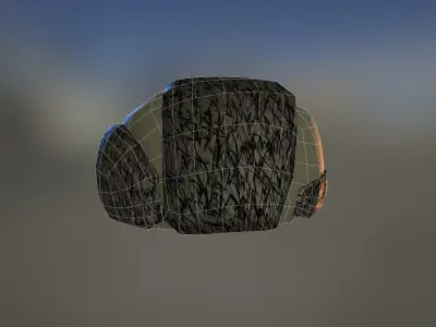 Soviet military hat with earflaps pbr game ready Low-poly 3D model