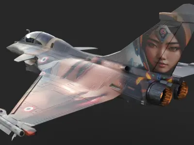 Aircraft Rafaele B Angel 99 Low-poly 3D model