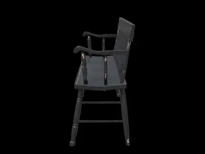 Bench8 victorian dining chair Low-poly 3D model