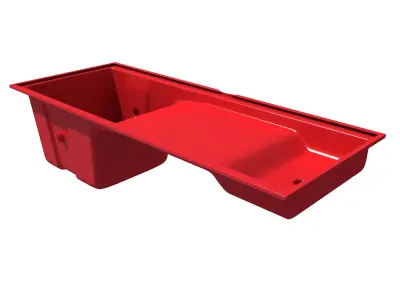 Red Engine Oil Sump Pan 72 3D model