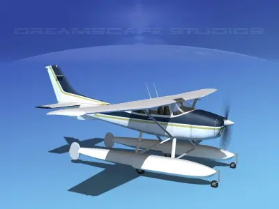 Cessna 182 Skylane Seaplane V14 3D model
