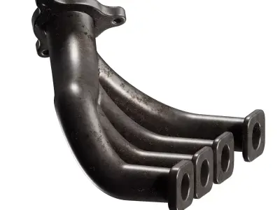 Rusty Vehicle Exhaust Manifold 3D model