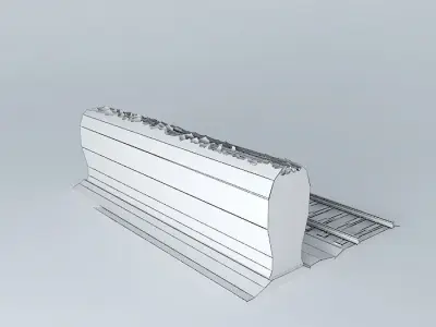 Eco Rail Hedge Dummy Old Steam Days Free 3D model