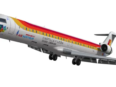 Bombardier CRJ 1000 Air Nostrum Low-poly 3D model