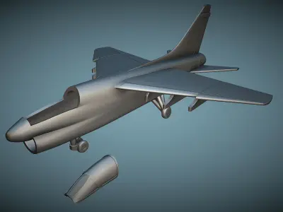 Vought LTV A-7E Corsair II - 3D Printable Model 3D print model