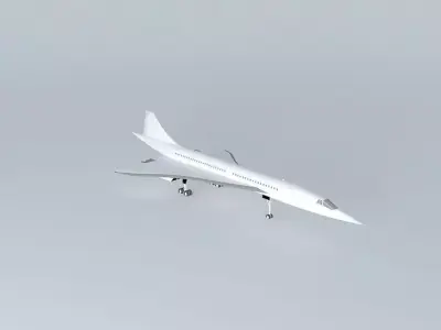 Template BAC Aerospatiale Concorde Free 3D model
