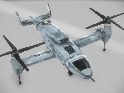 Bell TR 911 X - Eagle Eye - TILT ROTOR UAV - Low-poly 3D model