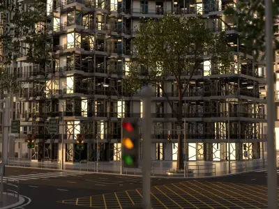 City Intersection 103 3D model