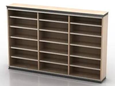 Bookcase with shelves Free 3D model