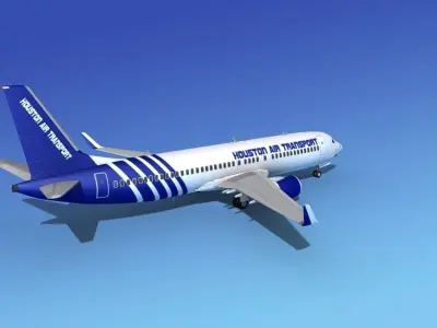 Boeing 737-800 Houston Tranpsort 3D model