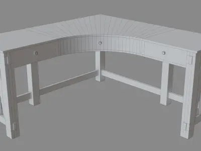 Office Desk Free low-poly 3D model buy