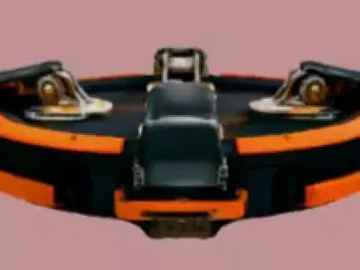 Futuristic Industrial Power Cell Low-poly 3D model