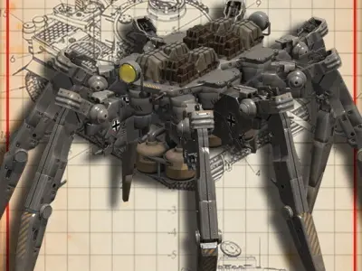 WALKER COMBAT serie 8x and 4x Free 3D model