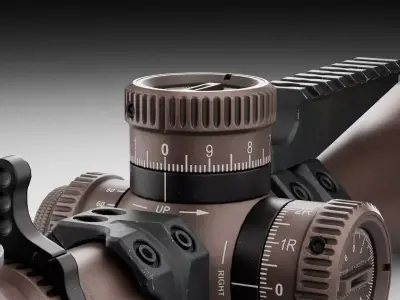 Vortex Razor HD Gen III 6-36x56 and Spuhr SP-4001C Mount Low-poly 3D model