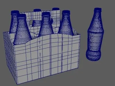 Beverage Branding Package No5 6Pack Low-poly 3D model