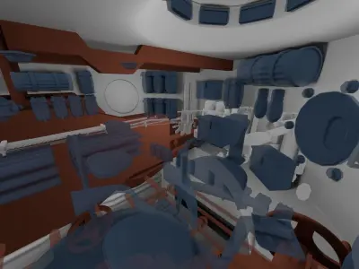 Panzer Tiger Tank Late 1944 Clay with interior 3D model