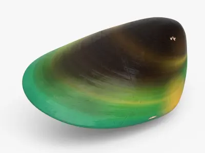 Closed Green Lipped Mussel Shell 3D model