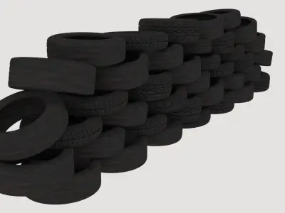 tires pile 2 3D model