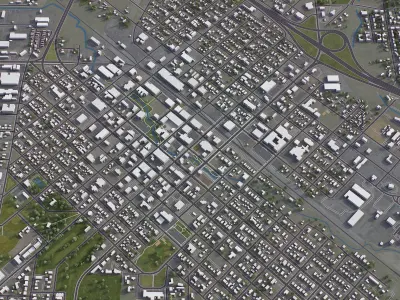 Caldwell Low-poly 3D model