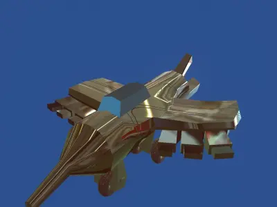 3d Model Jet fighter  Low-Poly Low-poly 3D model