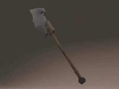 Survivalists axe PBR Low-Poly Game READY Low-poly 3D model