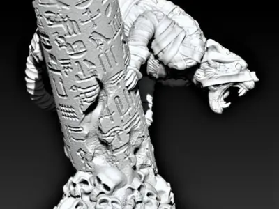 Mummy cat 3D print model