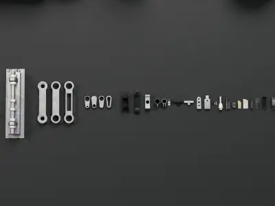 Random Greeble Pack Low-poly 3D model