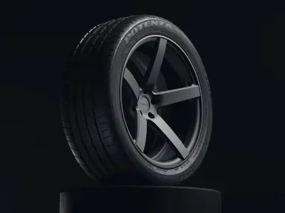 Bridgestone Potenza RE050 RFT 3D model