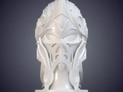 Sci-Fi Warrior Helmet Bust Miniature PM-885 3D print model