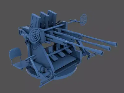 Type 96 25mm triple mount - Commercial license - 1-100 scale 3D print model