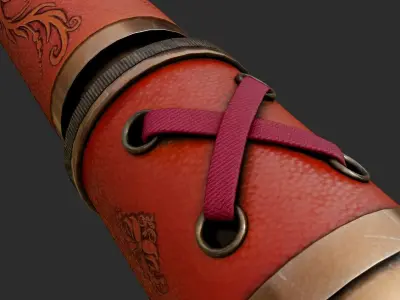 Pirate Spyglass Low-poly 3D model