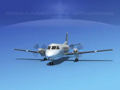 SAAB 340 Bare Metal 3D model