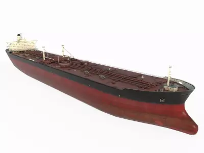 Modern offshore crude oil transport ships 3D model
