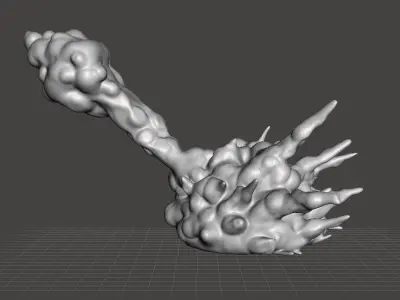 Rocket Launcher Explosion Jetpack smoke 3D print model