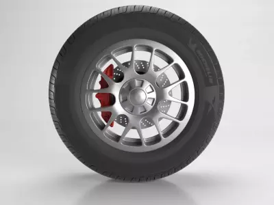 Tire standar Car wheel Free 3D model